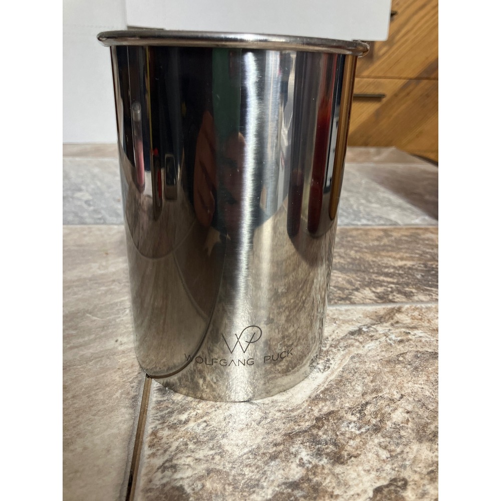Wolfgang Puck Stainless Steel Utensil Holder Kitchen Tool Crock Silver 6 Inch